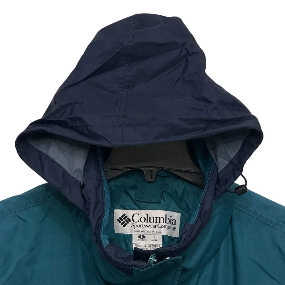 VTG Columbia Jacket Womens Large Teal Purple Longs Peak Ski‎ Full Zip Outdoor